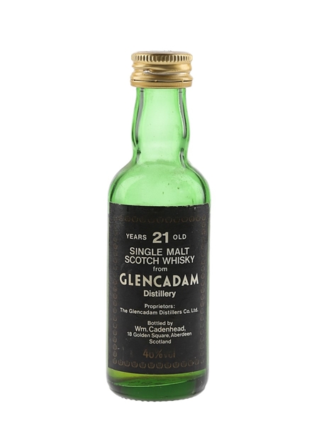 Glencadam 21 Year Old Bottled 1980s - Cadenhead's 5cl / 46%