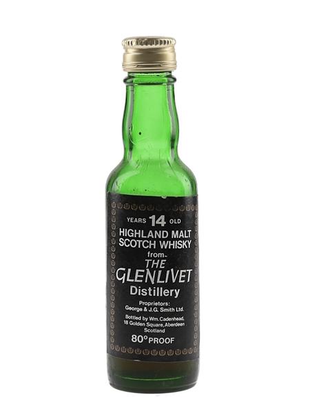 Glenlivet 14 Year Old Bottled 1970s - Cadenhead's 5cl / 46%