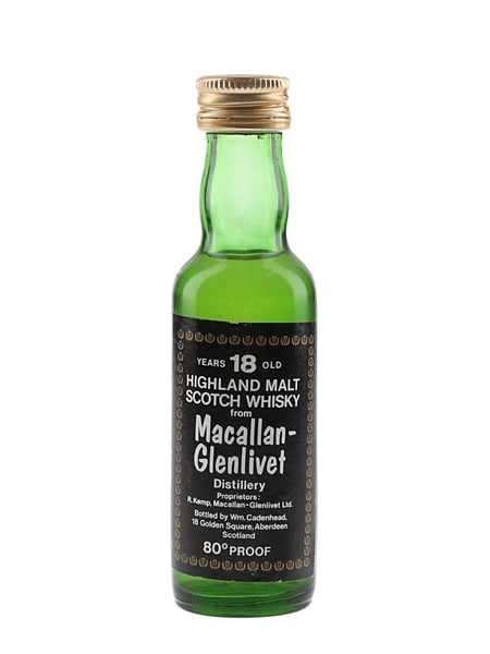 Macallan Glenlivet 18 Year Old Bottled 1970s - Cadenhead's 5cl / 46%