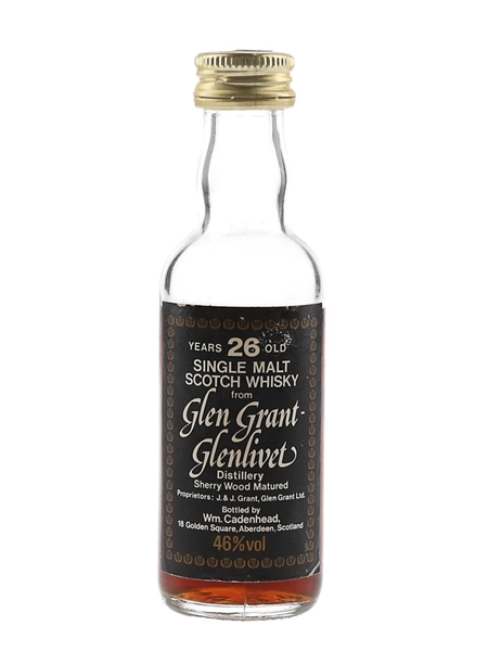 Glen Grant Glenlivet 26 Year Old Bottled 1980s - Cadenhead's 5cl / 46%