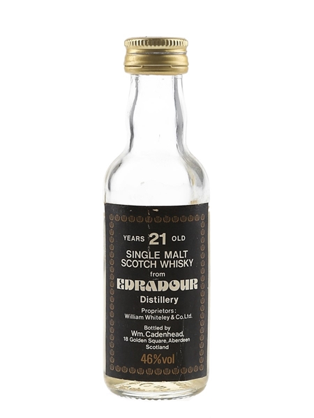 Edradour 21 Year Old Bottled 1980s - Cadenhead's 5cl / 46%