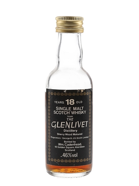 Glenlivet 18 Year Old Bottled 1980s - Cadenhead's 5cl / 46%