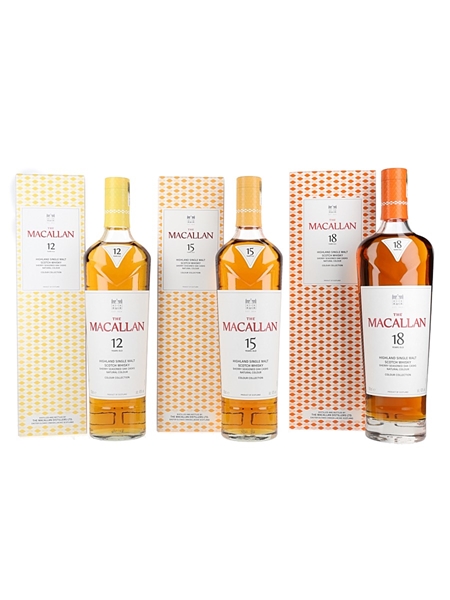 Macallan Colour Collection 12, 15 & 18 Year Old  3 x 70cl