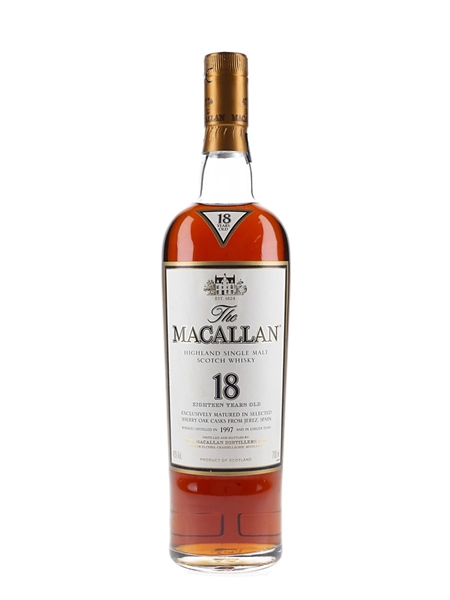 Macallan 18 Year Old Distilled 1997 and Earlier 70cl / 43%