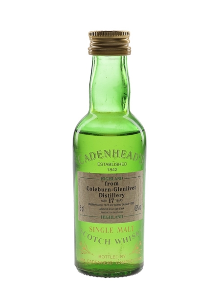 Coleburn Glenlivet 1978 17 Year Old Bottled 1995 - Cadenhead's 5cl / 62%