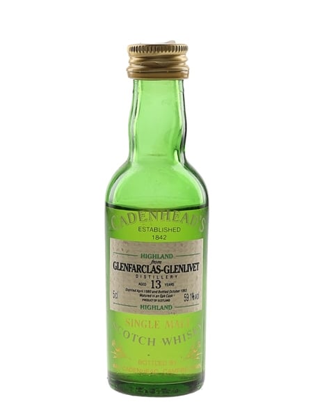 Glenfarclas Glenlivet 1980 13 Year Old Bottled 1993 - Cadenhead's 5cl / 59.1%