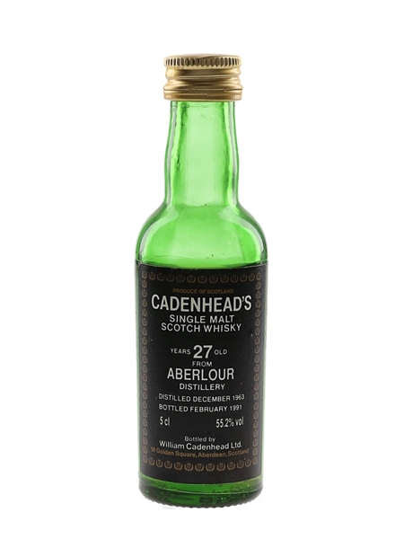 Aberlour 1963 27 Year Old Bottled 1991 - Cadenhead's 5cl / 55.2%