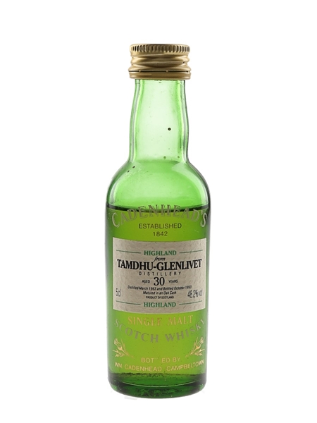 Tamdhu Glenlivet 1963 30 Year Old Bottled 1993 - Cadenhead's 5cl / 48.2%