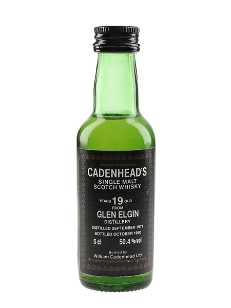 Glen Elgin 1971 19 Year Old Bottled 1990 - Cadenhead's 5cl / 50.4%