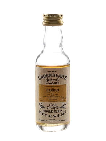 Cambus 1963 31 Year Old Bottled 1994  - Cadenhead's 5cl / 53.2%