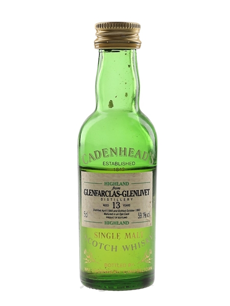 Glenfarclas Glenlivet 1980 13 Year Old Bottled 1993 - Cadenhead's 5cl / 59.1%