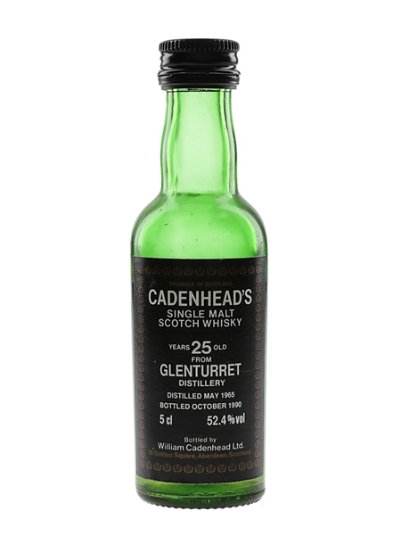 Glenturret 1965 25 Year Old Bottled 1990 - Cadenhead's 5cl / 52.4%