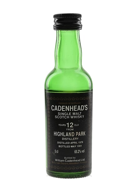 Highland Park 1979 12 Year Old Bottled 1991 - Cadenhead's 5cl / 65.2%