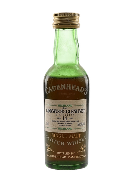 Linkwood Glenlivet 1979 14 Year Old Bottled 1993 - Cadenhead's 5cl / 58.5%