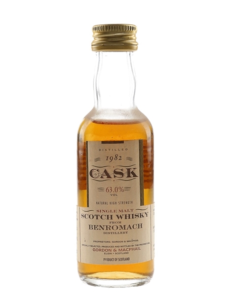 Benromach 1982 Cask Strength Bottled 1996 - Gordon & MacPhail 5cl / 63%