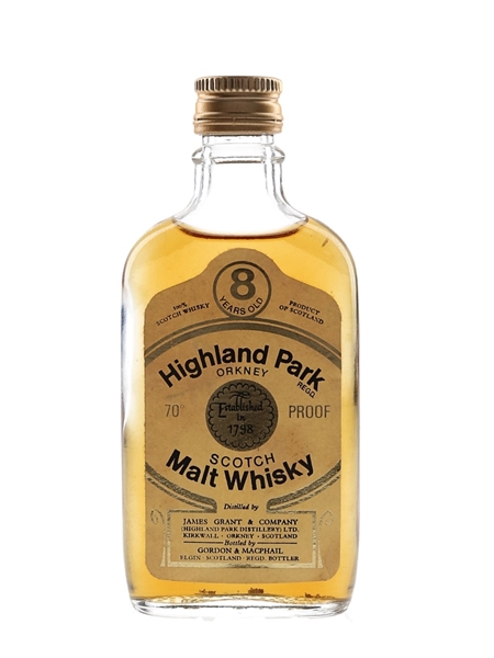 Highland Park 8 Year Old Bottled 1970s - Gordon & MacPhail 5cl / 40%