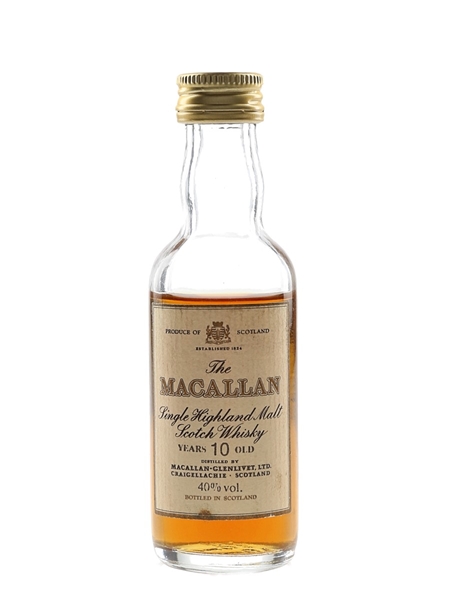 Macallan 10 Year Old Bottled 1980s 5cl / 40%