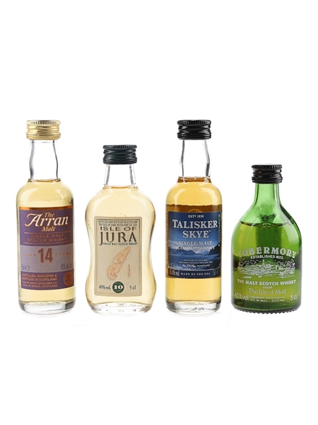 Assorted Island Single Malt Whisky  4 x 5cl