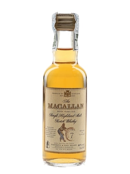 Macallan 7 Year Old Bottled 1990s - Giovinetti & Figli 5cl / 40%