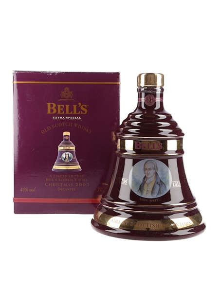 Bell's Christmas 2002 8 Year Old Ceramic Decanter James Watt 70cl / 40%