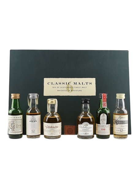 Classic Malts Of Scotland Miniatures Set Talisker, Oban, Glenkinchie, Dalwhinnie, Lagavulin (White Horse Distillers) & Cragganmore 6 x 5cl