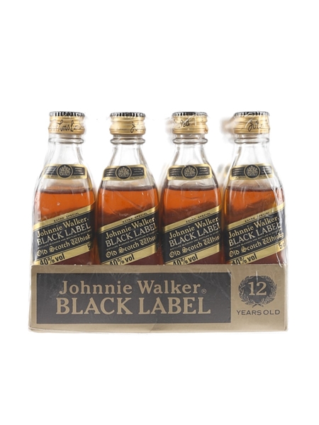 Johnnie Walker Black Label 12 Year Old Bottled 1980s 12 x 5cl / 40%