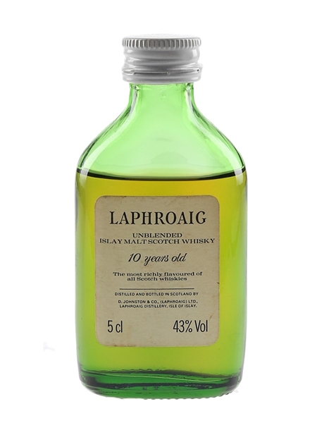 Laphroaig 10 Year Old Unblended Bottled 1980s 5cl / 43%