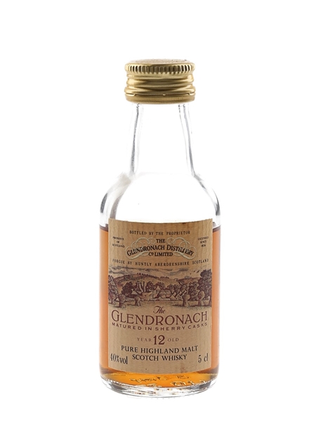 Glendronach 12 Year Old Sherry Cask Bottled 1980s 5cl / 40%