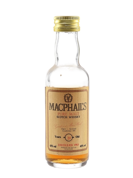 MacPhail's 1963 21 Year Old Bottled 1980s - Gordon & MacPhail 5cl / 43%