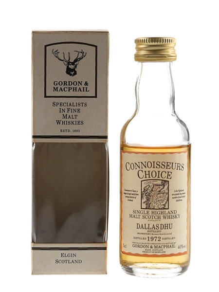 Dallas Dhu 1972 Connoisseurs Choice Bottled 1980s - Gordon & MacPhail 5cl / 40%