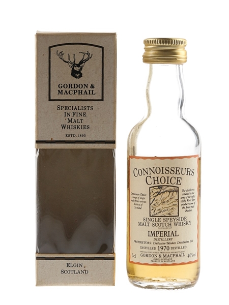 Imperial 1970 Connoisseurs Choice Bottled 1990s - Gordon & MacPhail 5cl / 40%