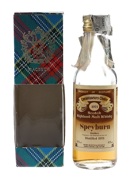 Speyburn 1971 Connoisseurs Choice Bottled 1980s - Gordon & MacPhail 5cl / 40%