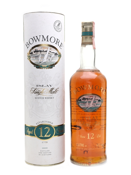 Bowmore 12 Year Old Bottled 1990s 100cl / 43%