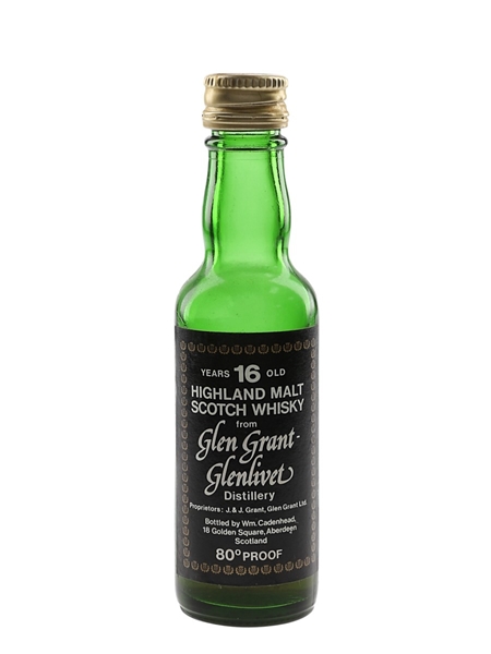 Glen Grant Glenlivet 16 Year Old Bottled 1970s - Cadenhead's 5cl / 46%