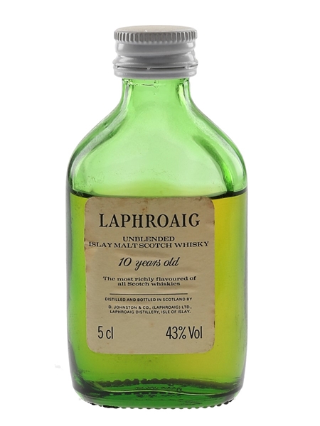 Laphroaig 10 Year Old Unblended Bottled 1980s 5cl / 43%