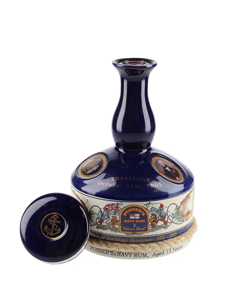 Pusser's 15 Year Old Navy Rum Ship's Decanter Battle of Trafalgar Bicentenary 1805 -2005 100cl / 47.75%