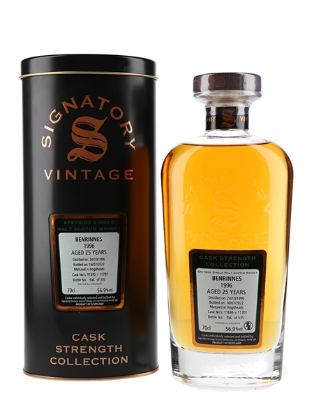 Benrinnes 1996 25 Year Old Bottled 2022 - Signatory Vintage 70cl / 56.9%