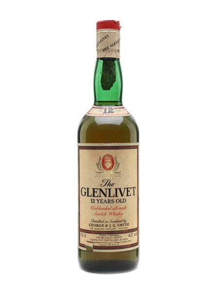 Glenlivet 12 Year Old Bottled 1980s 75cl / 43%