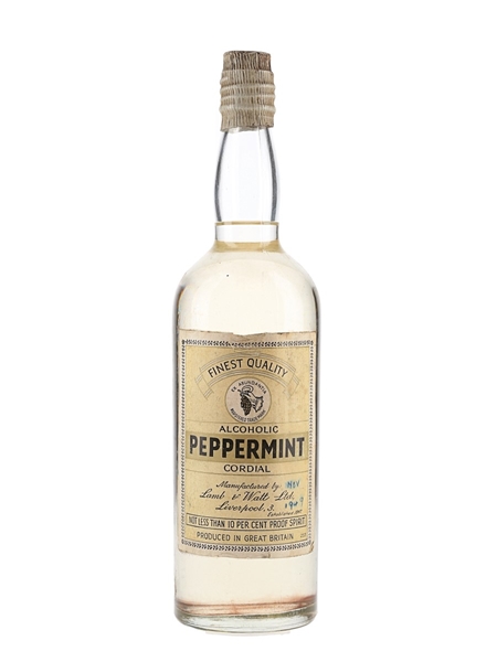 Lamb & Watt Alcoholic Peppermint Cordial Bottled 1940s-1950s 75cl / 5.7%