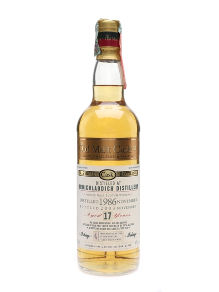 Bruichladdich 1986 17 Year Old The Old Malt Cask Bottled 2003 - Douglas Laing 70cl / 50%