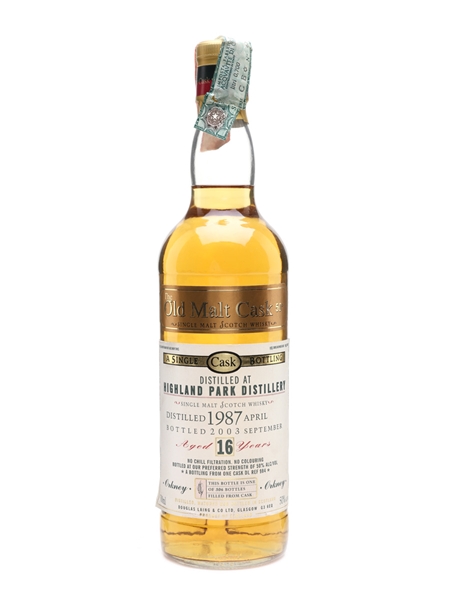 Highland Park 1987 16 Year Old The Old Malt Cask Bottled 2003 - Douglas Laing 70cl / 50%