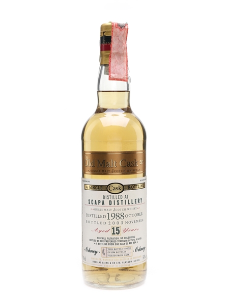 Scapa 1988 15 Year Old The Old Malt Cask Bottled 2003 - Douglas Laing 70cl / 50%