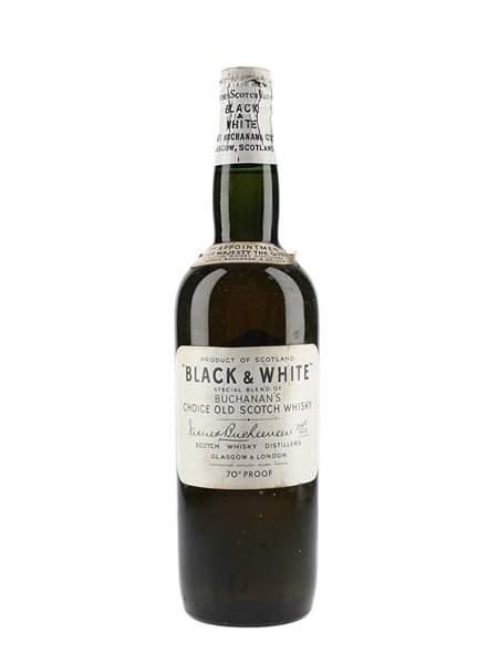 Buchanan's Black & White Spring Cap Bottled 1950s 75cl