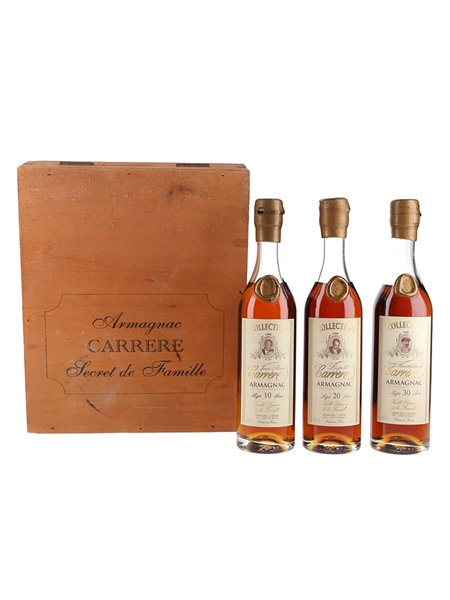 Carrere Armagnac Collection Set 10, 20 & 30 Year Old 3 x 20cl / 40%