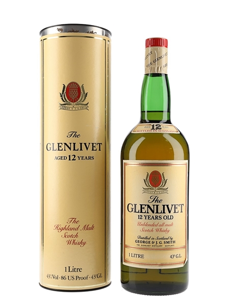 Glenlivet 12 Year Old Bottled 1980s 100cl / 43%