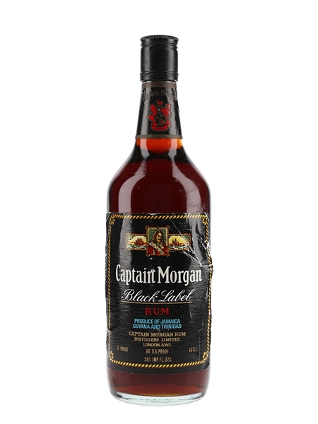 Captain Morgan Black Label Rum Bottled 1970s 75.7cl / 40%