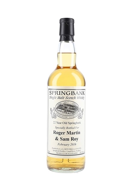 Springbank 22 Year Old Bottled 2016 - Private Cask Bottling 70cl / 52.1%