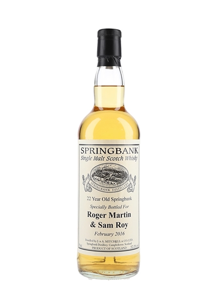 Springbank 22 Year Old Bottled 2016 - Private Cask Bottling 70cl / 52.1%