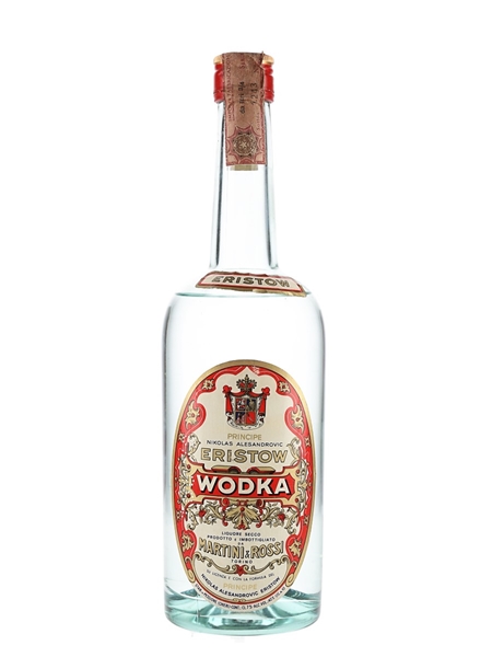 Eristow Vodka Bottled 1960s - Martini & Rossi 75cl / 40%