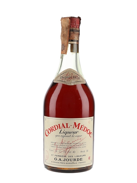 Jourde Cordial-Medoc Liqueur Bottled 1960s -1970s - Ferraretto 75cl / 40%